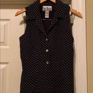 Black & White Sheri Martin Sleeveless Blouse